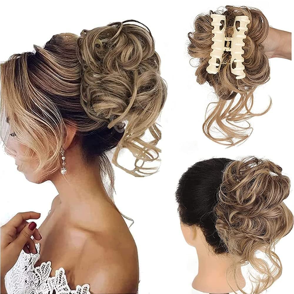 Curly Bun Hair Claw Clips Kalsten