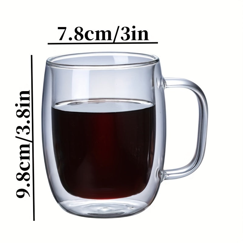ThermoSip Double-Walled Glass Mug – Borosilicate Glass, Heat Resistant & Elegant | Kalsten