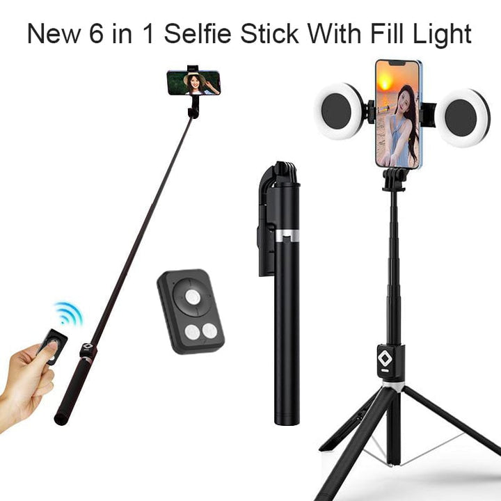 Kalsten | New 6 in 1 Selfie Stick With Fill Light