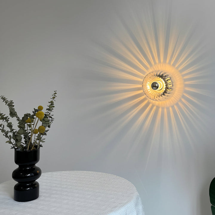 LED Wall Sconce Light – Modern Jellyfish Round Glass (16x13cm / 6.3x5.1in) | Kalsten