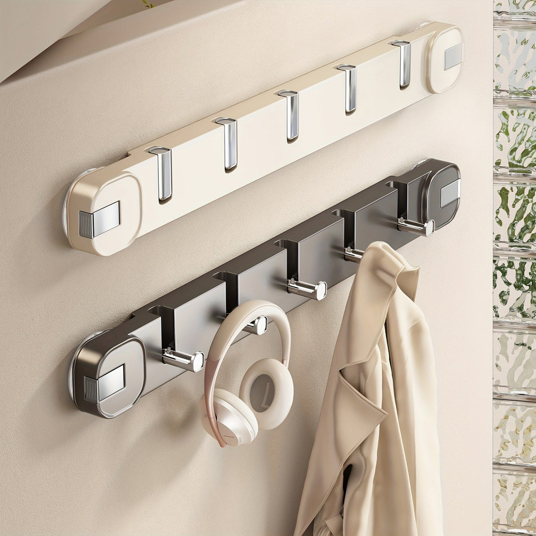 Wall Hook Panel Without Drilling – OrganizePlus Hidden 5-Hook Rack | Kalsten