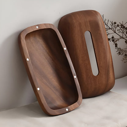 Walnut Wood Tissue Box – Elegant and functional | Stylish Home Accessory | Karnz