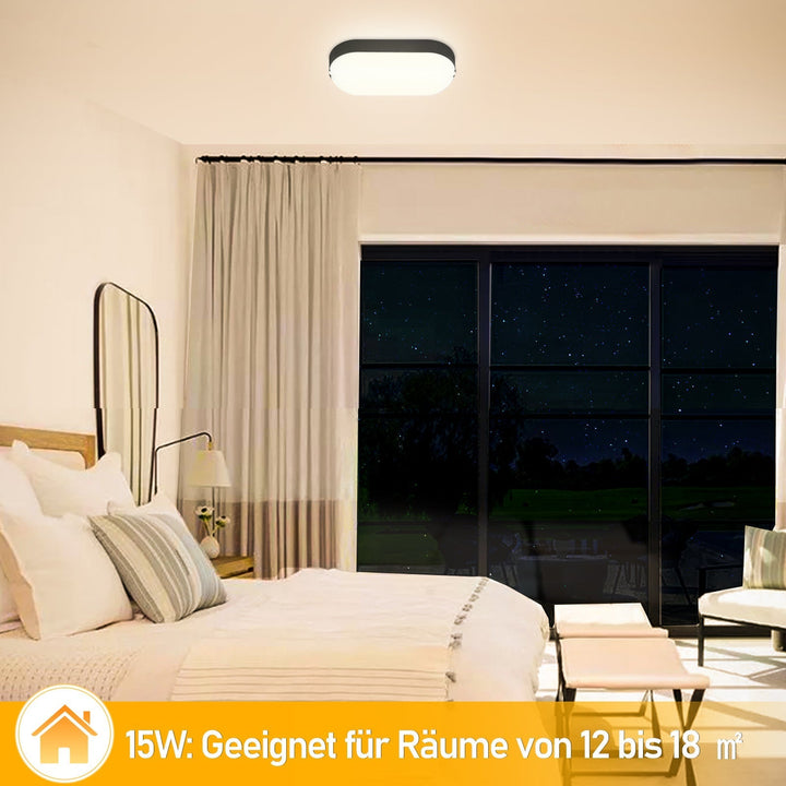 15W LED Moisture-Proof Light IP54 2 Pieces | Kalsten