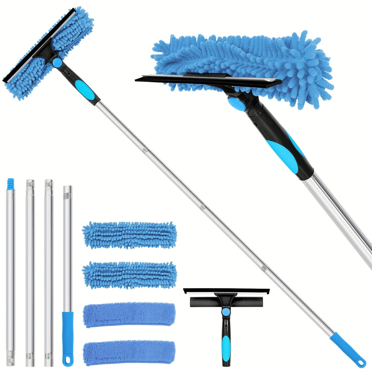 BowLift | Crystal Clear Window Cleaner – Professional 2-in-1 Telescopic Window and Glass Cleaning System