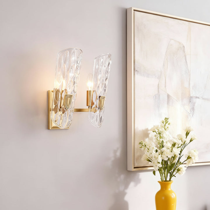 Wall Sconce – European Classic Brass Glass Metal E27 (18x30cm) | Kalsten