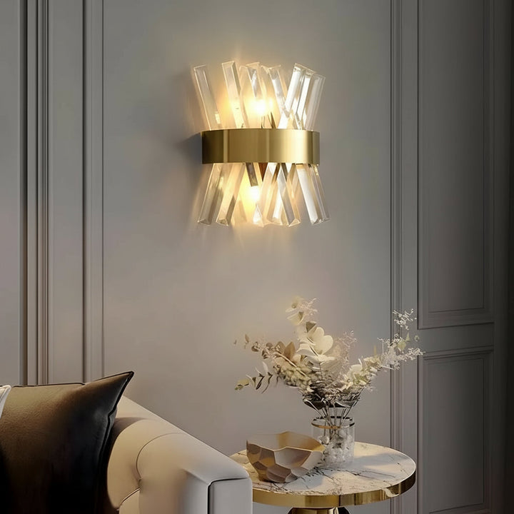 Crystal Wall Sconce Up Down Stainless Steel E14 30cm / 12in Modern Art Decor Light | Kalsten