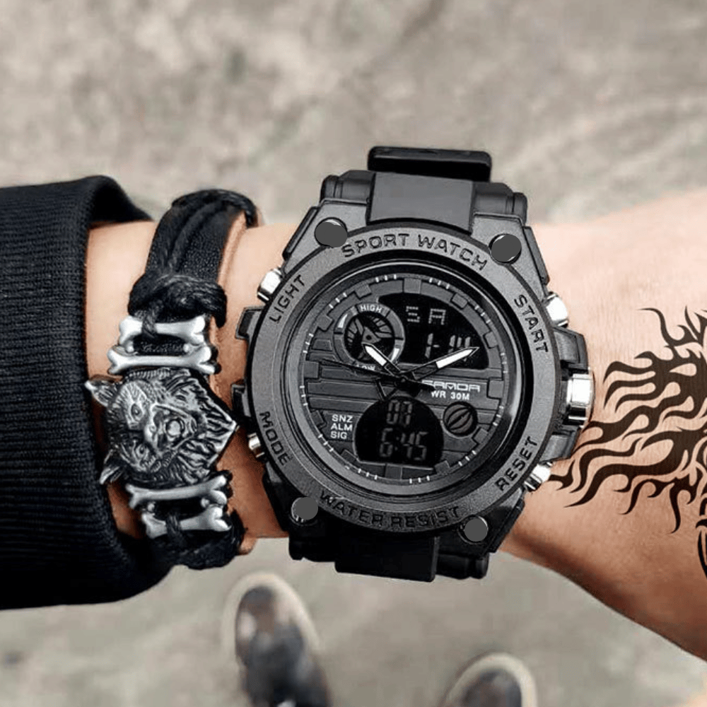 Kalsten | Sporty Dual-Display Mode Multifunctional Waterproof Luminous Men's Wristwatch