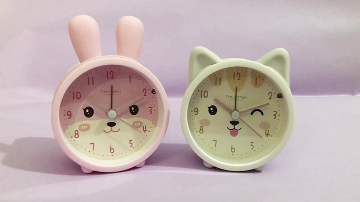 Kalsten | Children's Alarm Clock with Night Light – Quiet, Rabbit Pattern & Compact Design