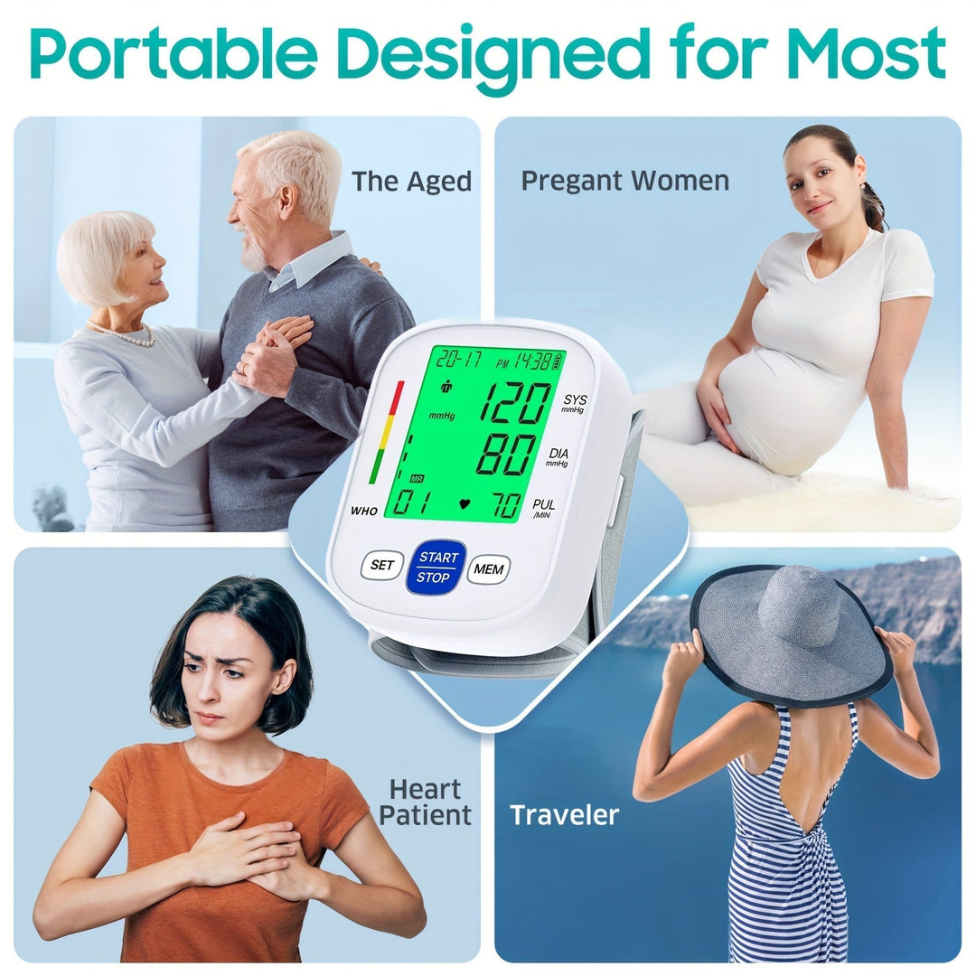 Wrist blood pressure monitor with illuminated display | Kalsten