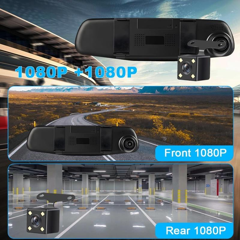 Kalsten | Front and Rear Dual Recording HD Night Vision Dash Cam