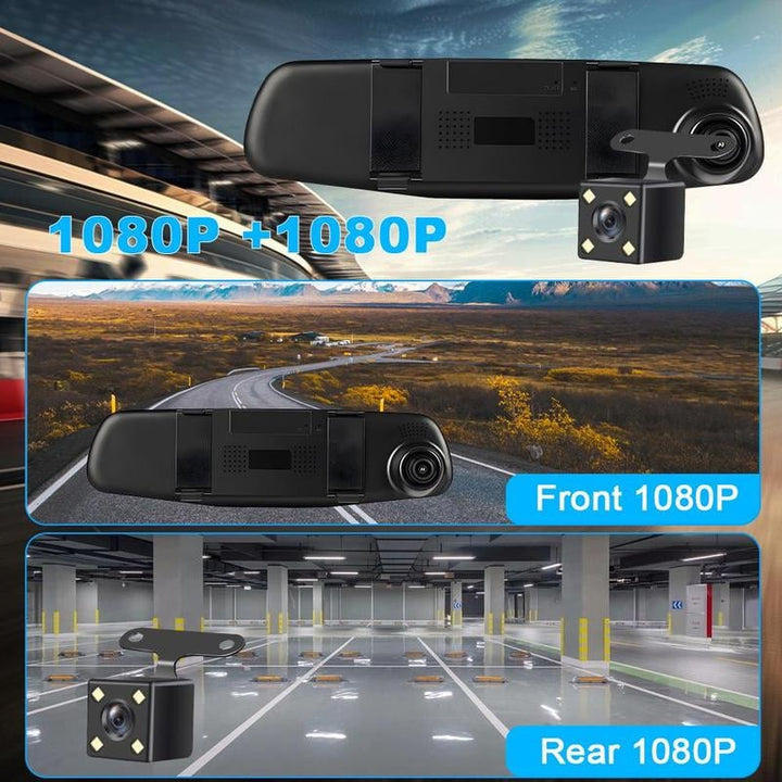 Kalsten | Front and Rear Dual Recording HD Night Vision Dash Cam