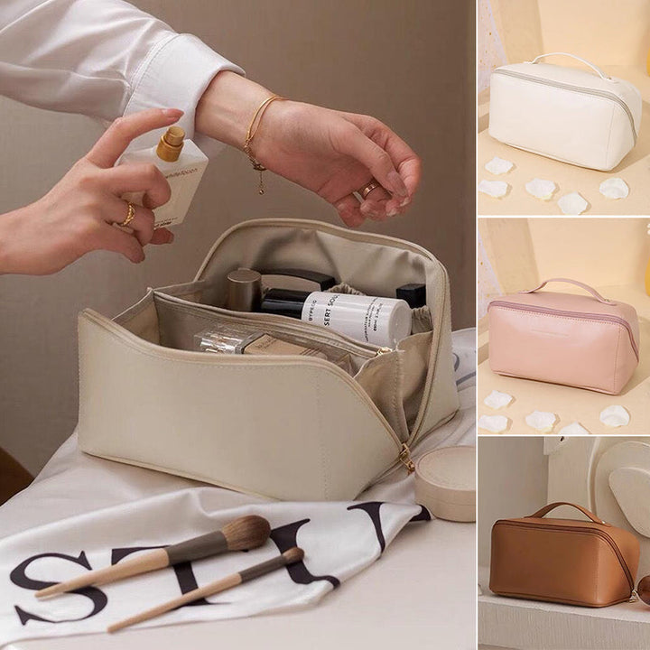 Portable leather travel cosmetic bag | Kalsten