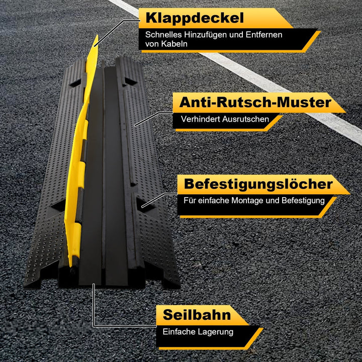 Cable bridge rubber cable protection mat 3 pieces | Kalsten