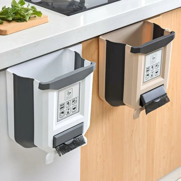 Foldable kitchen trash can for countertop | Kalsten