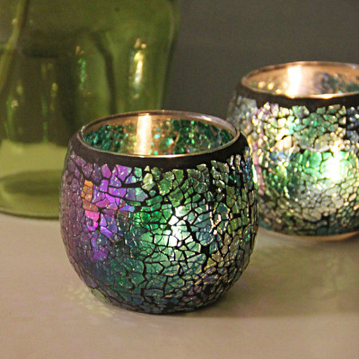 Kalsten | European Retro Glass Mosaic Tealight Holder