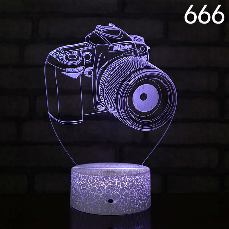Crack Base LED Colorful Touch USB Plug-in 3D Small Night Lamp | Kalsten