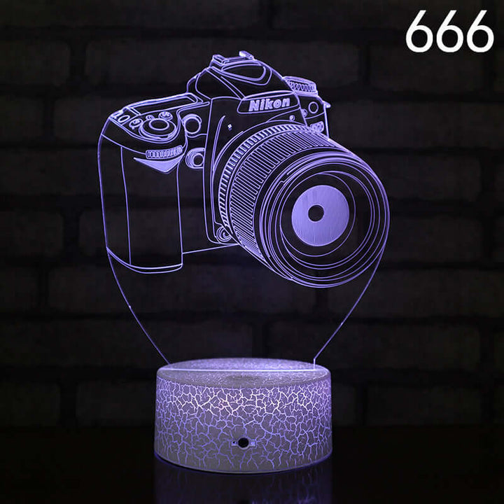 Crack Base LED Colorful Touch USB Plug-in 3D Small Night Lamp | Kalsten