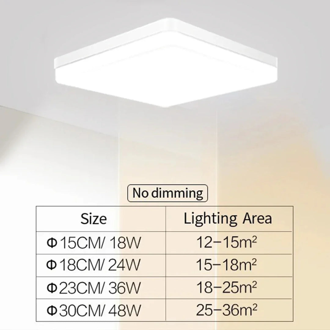 Modern LED Ceiling Lamp – Warm White Light for Living Room, Bedroom, Kitchen, and Dining Room – Energy-Efficient LED Ceiling Fixture | Kalsten