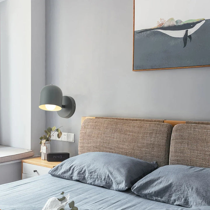 Modern Simple Iron Art Wall Light – E27 Bedside Lamp for Bedroom, Living Room, and Stairway | Kalsten