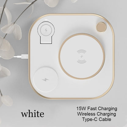 BowLift | 5-in-1 Desktop Lamp with 3 Wireless Charging Modules & Adjustable Light, for Home & Office