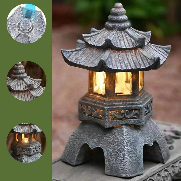 Japanese garden lantern - Weatherproof LED outdoor lighting for Zen gardens | Kalsten