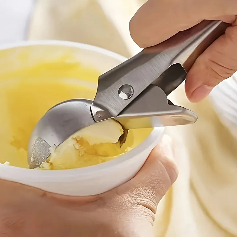 Kalsten | Scoop Ice Cream Scoop Stainless Steel | Robust & Dishwasher Safe | For small & large scoops | Smooth Handle