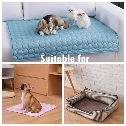 Extra Large Dog Cooling Mat | Summer Pet Bed for Small and Large Dogs | Durable Blanket for Cats & Sofa Protection - Cooling Blanket Sheet | Karnz