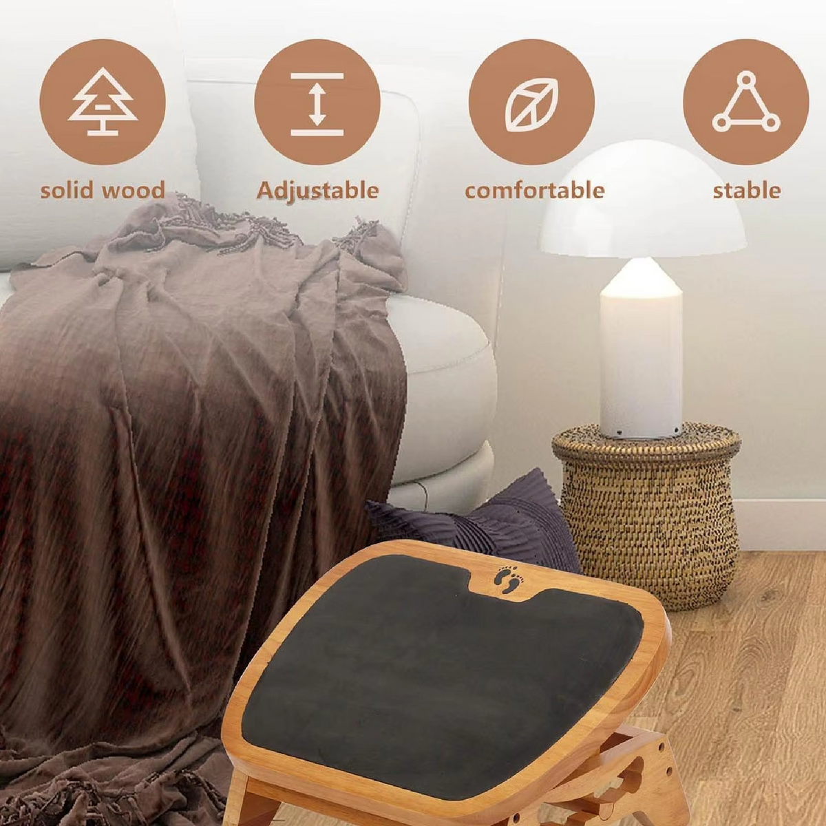 Skanto | Three Footrest Under Desk – Ergonomic Leg Rest for Home & Office
