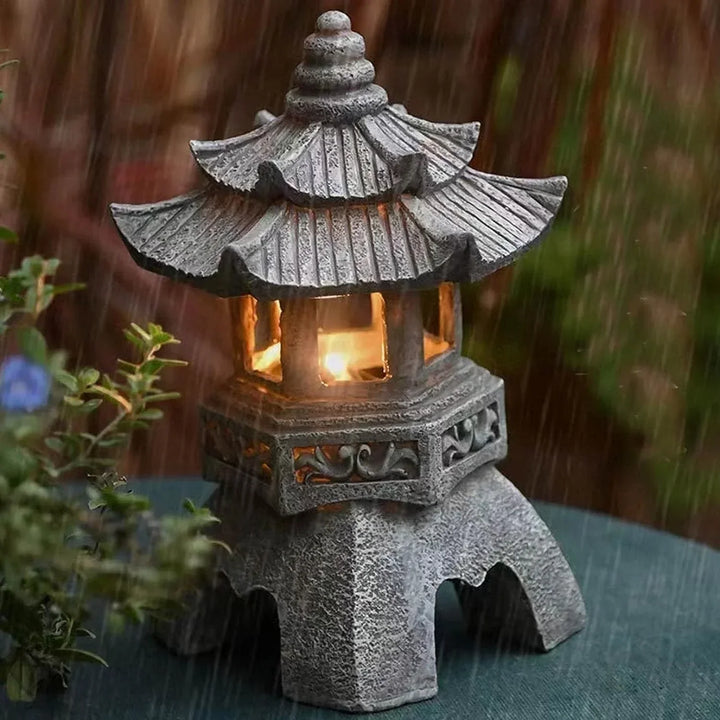 Japanese garden lantern - Weatherproof LED outdoor lighting for Zen gardens | Kalsten