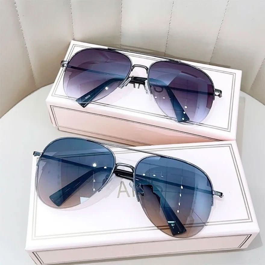 Men's gradient pilot sunglasses with UV400 protection