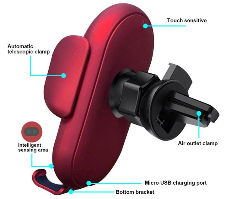 Smart Wireless Auto-Sensing Car Phone Holder Charger | Kalsten