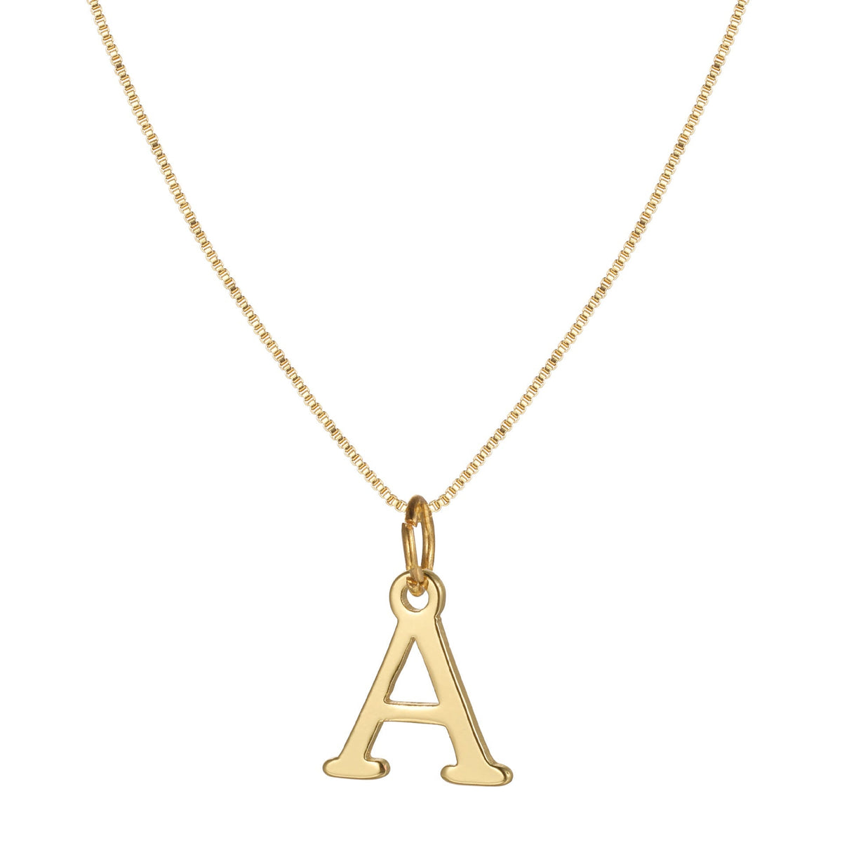 Skanto | 14k Minimal Serif Initial Necklace