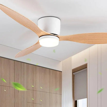 42/52 Inch Ceiling Fans with LED Lights - 3 Colors, 6 Speeds DC Motor, Remote Control, Low Profile Decorative Fans with Lighting | Karnz
