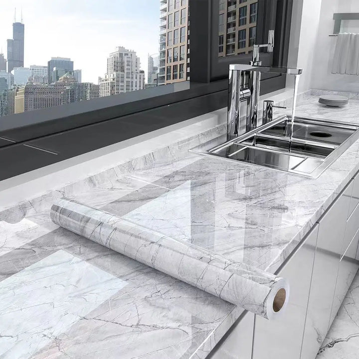 MarbraGuard – Self-adhesive oil-resistant kitchen film Kalsten