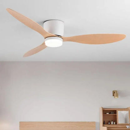 42/52 Inch Ceiling Fans with LED Lights - 3 Colors, 6 Speeds DC Motor, Remote Control, Low Profile Decorative Fans with Lighting | Karnz