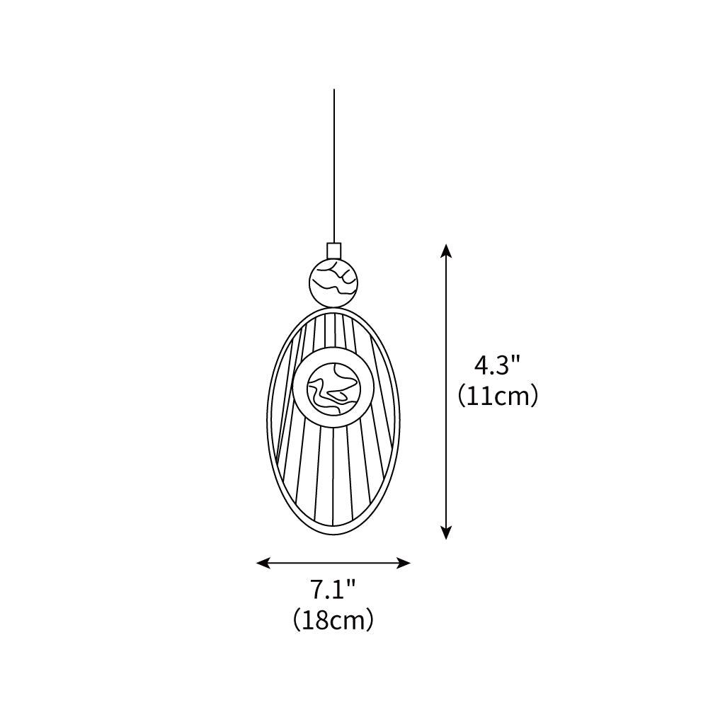 Acrylic Necklace Pendant Light 7.1' | Kalsten