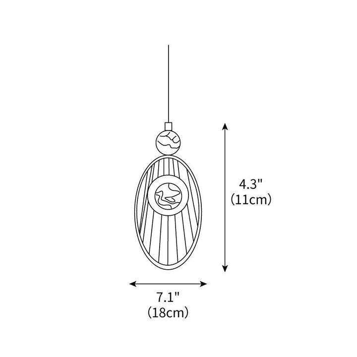 Acrylic Necklace Pendant Light 7.1' | Kalsten