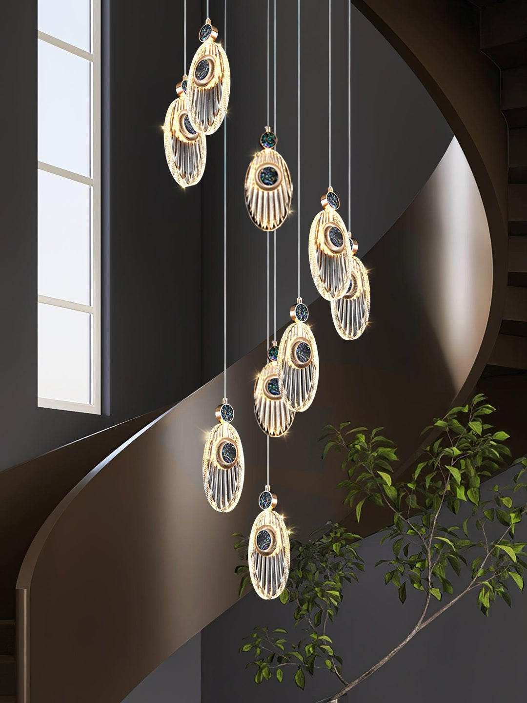 Acrylic Necklace Pendant Light 7.1' | Kalsten