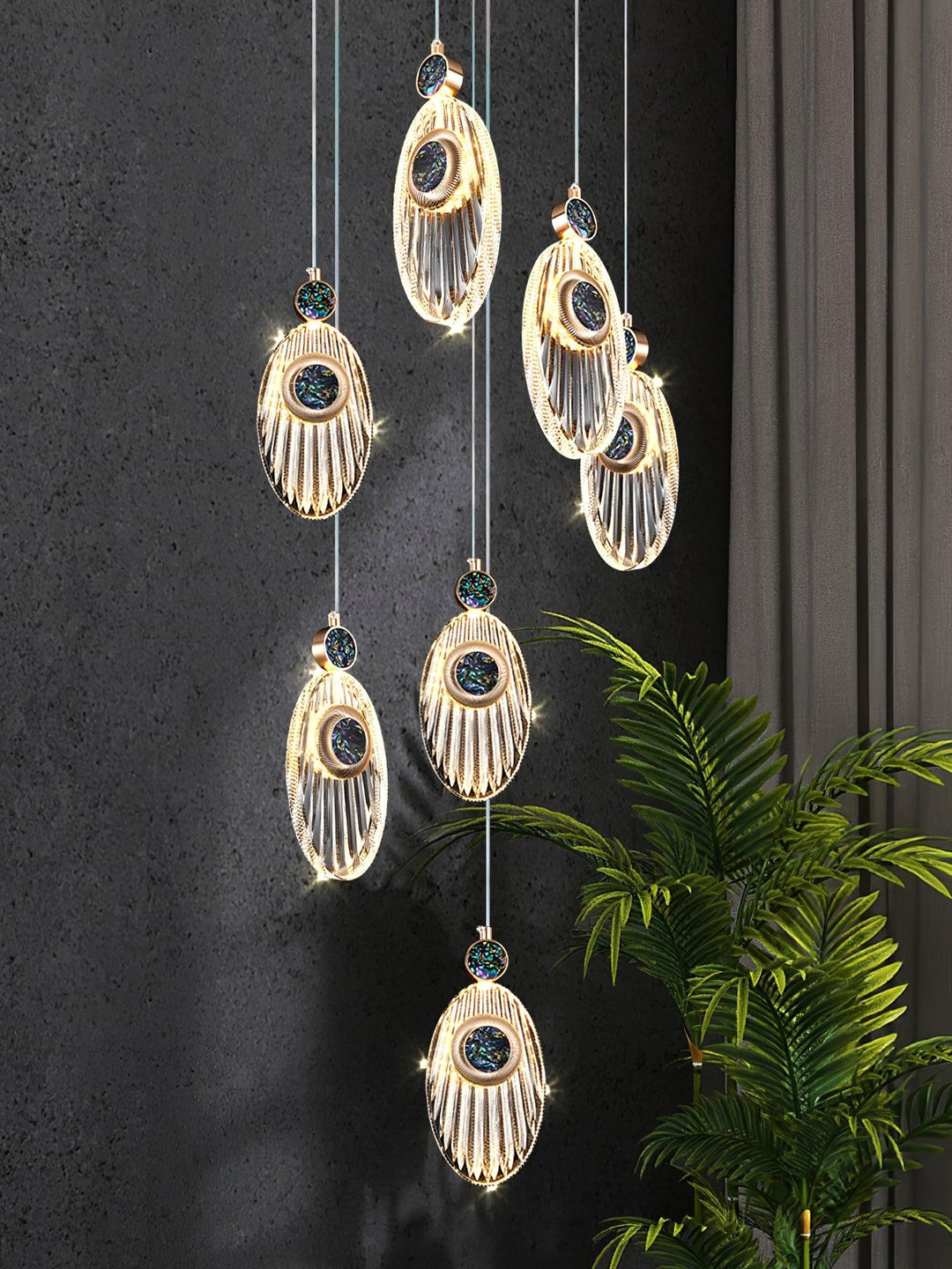Acrylic Necklace Pendant Light 7.1' | Kalsten