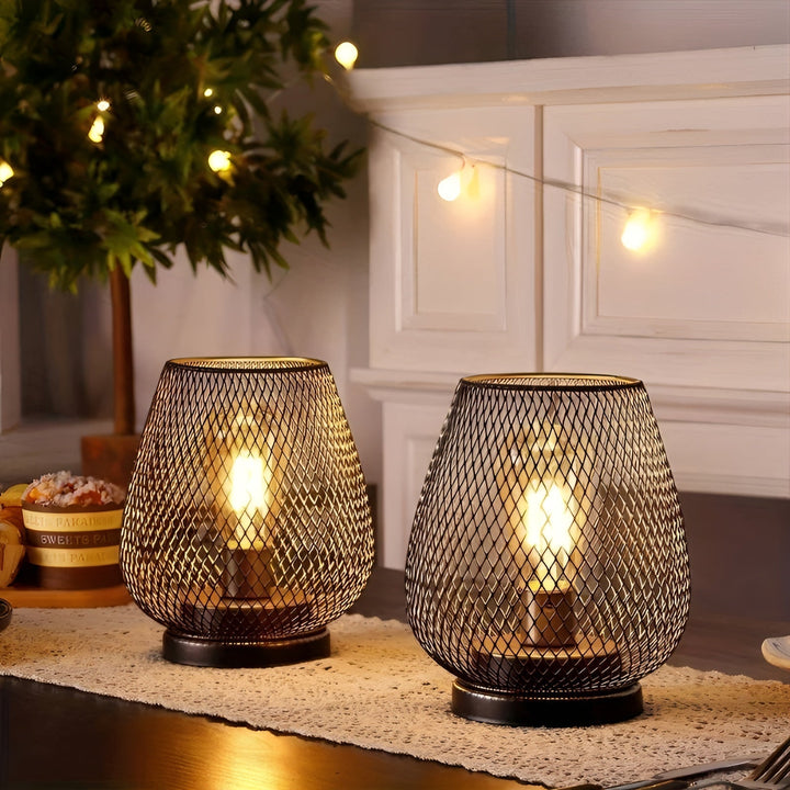 CageLuxe Lamp - Wireless Metal Cage LED Table Lamp | Kalsten