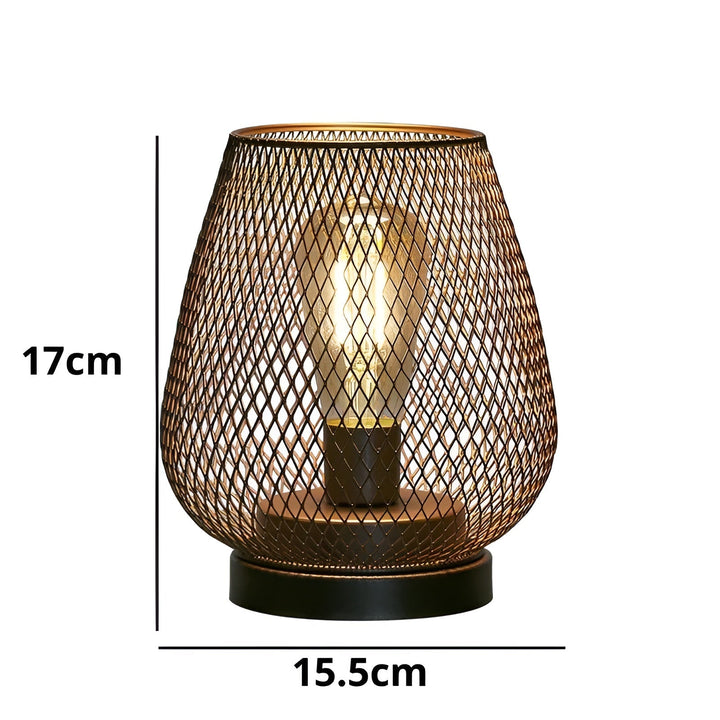 CageLuxe Lamp - Wireless Metal Cage LED Table Lamp | Kalsten
