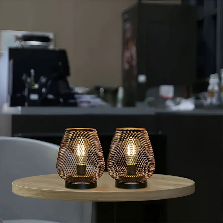 CageLuxe Lamp - Wireless Metal Cage LED Table Lamp | Kalsten