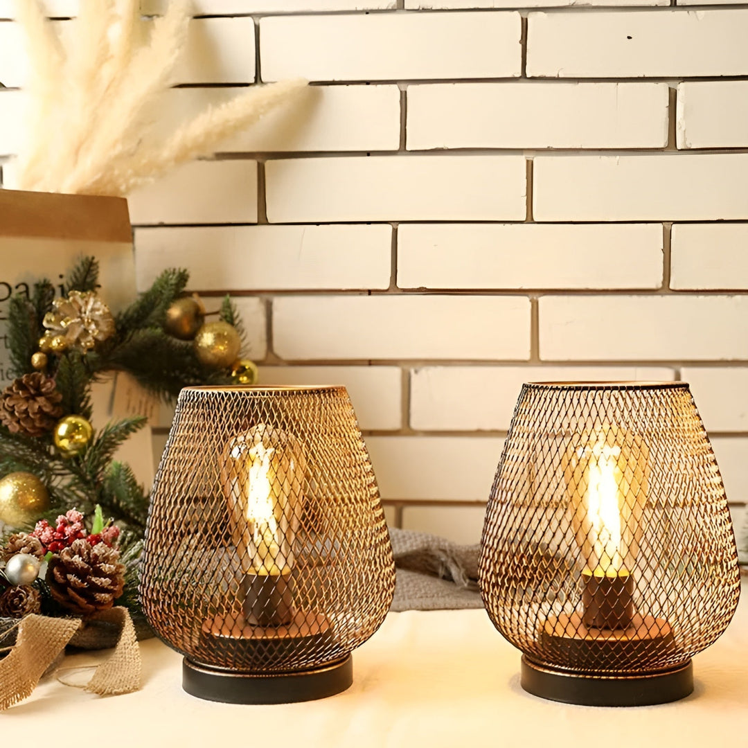 CageLuxe Lamp - Wireless Metal Cage LED Table Lamp | Kalsten