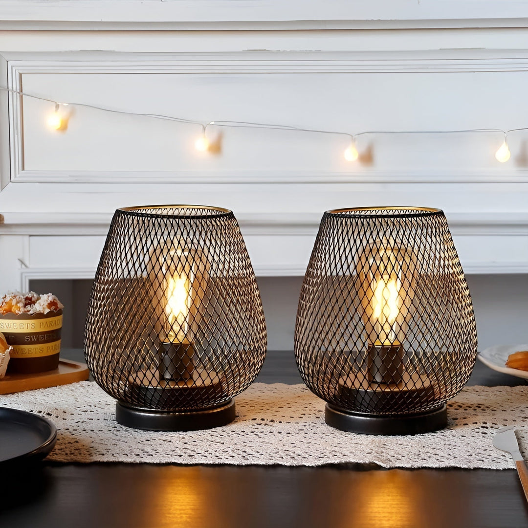 CageLuxe Lamp - Wireless Metal Cage LED Table Lamp | Kalsten