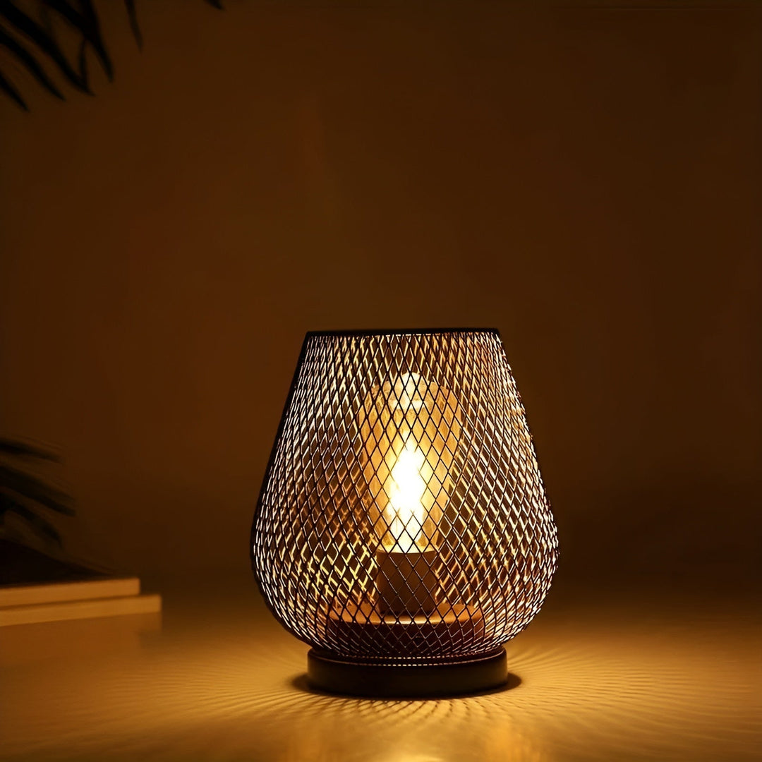 CageLuxe Lamp - Wireless Metal Cage LED Table Lamp | Kalsten