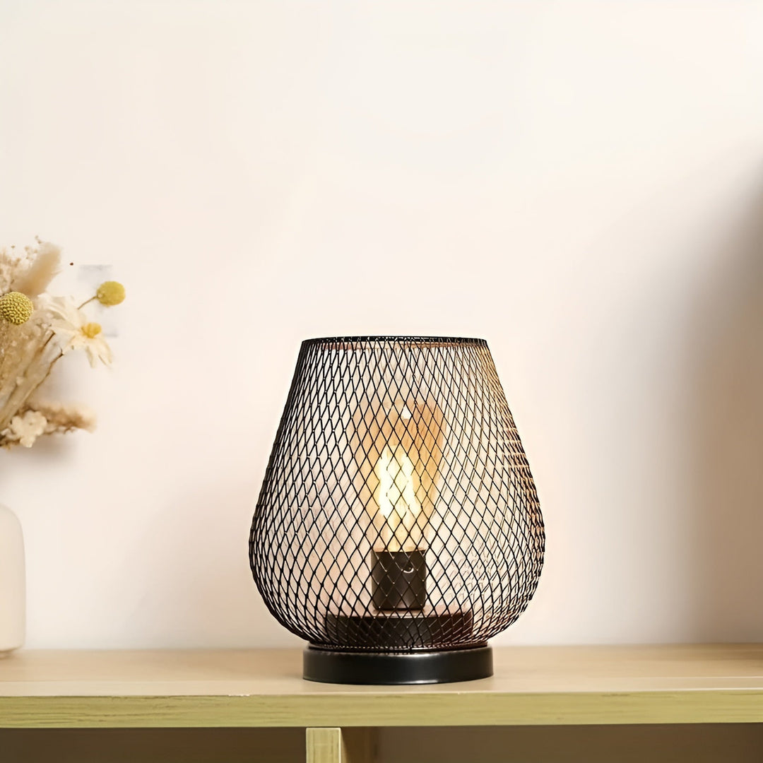 CageLuxe Lamp - Wireless Metal Cage LED Table Lamp | Kalsten
