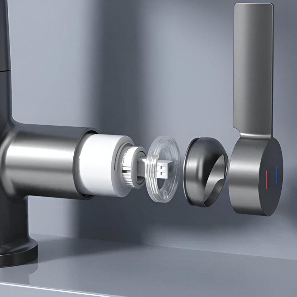 Skanto | Adjustable Kitchen Faucet with Temperature Display