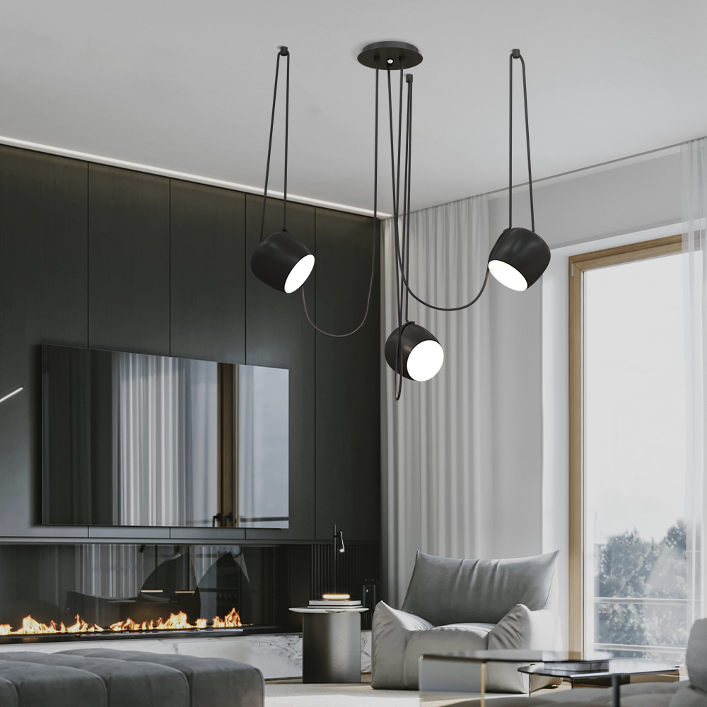 Pendant Light Aluminum 10W Dimmable 9.8 in Modern Living Room Kitchen Hanging Lamp Adjustable Cable Design | Kalsten