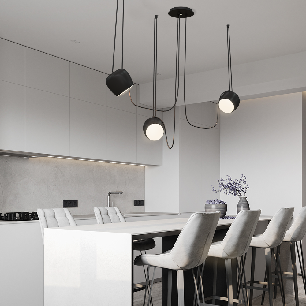 Pendant Light Aluminum 10W Dimmable 9.8 in Modern Living Room Kitchen Hanging Lamp Adjustable Cable Design | Kalsten