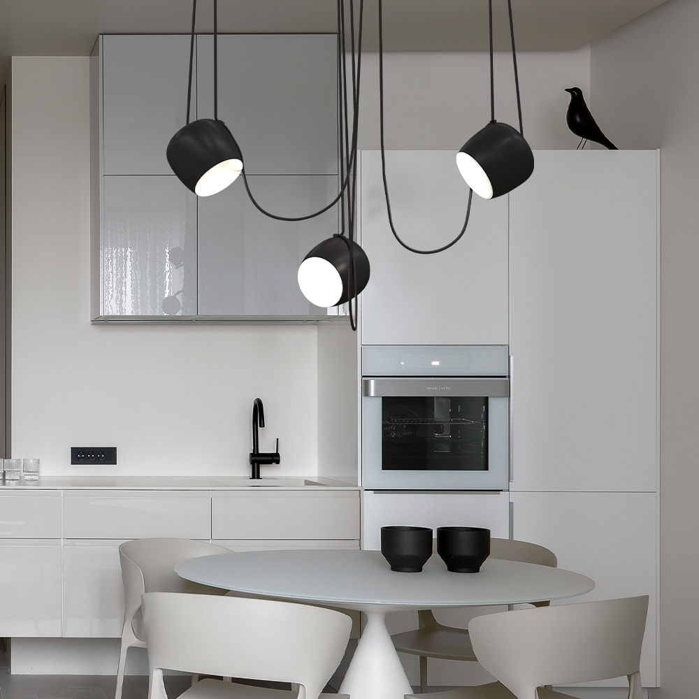Pendant Light Aluminum 10W Dimmable 9.8 in Modern Living Room Kitchen Hanging Lamp Adjustable Cable Design | Kalsten